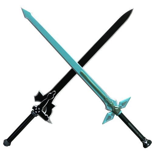 Xicks Halloween Prop Foam Kirito Kirigaya Dark Repulsor Elucidator Foam LARP Sword Set Package for 2pcs Xicks Halloween Prop Foam Kirito Kirigaya Dark Repulsor Elucidator Foam LARP Sword Set Package for 2pcs