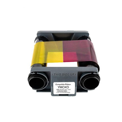 Compatible CBGR0100C YMCKO Ribbon Tape for Evolis Badgy 100 Badgy 200 Printers 100 Images
