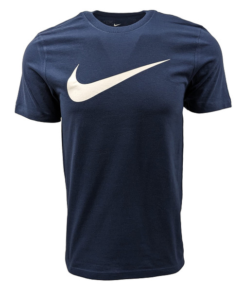 Nike Men's Sportswear Swoosh T-Shirts (Small, Obsidian/White)