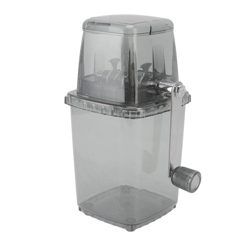 VTOSEN Small Portable Manual Ice Crusher Snow Cone Machine - Hand Operated Shaver for Home - Small Ice Crusher, Shaved Ice Maker, Snow Cone Maker(Grey)