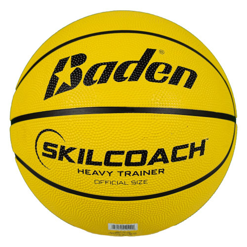 Baden SkilCoach Heavy Trainer Rubber Basketball, Yellow, 29.5-Inch