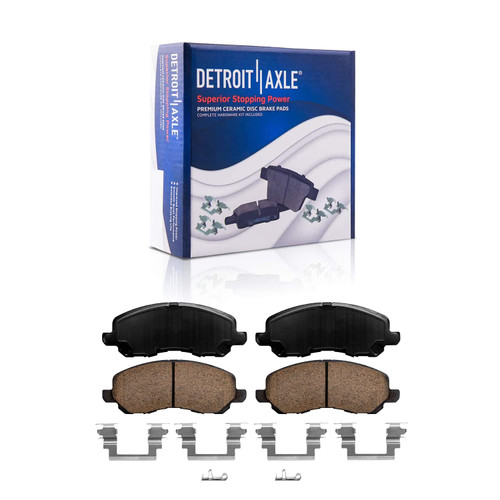 Detroit Axle - Front Brake Pads for Dodge Caliber Avenger Chrysler 200 Sebring Jeep Patriot Compass Mitsubishi Lancer Eclipse Outlander Galant Ceramic Brake Pads Replacement Detroit Axle - Front Brake Pads for Dodge Caliber Avenger Chrysler 200 Sebring Jeep Patriot Compass Mitsubishi Lancer Eclipse Outlander Galant Ceramic Brake Pads Replacement