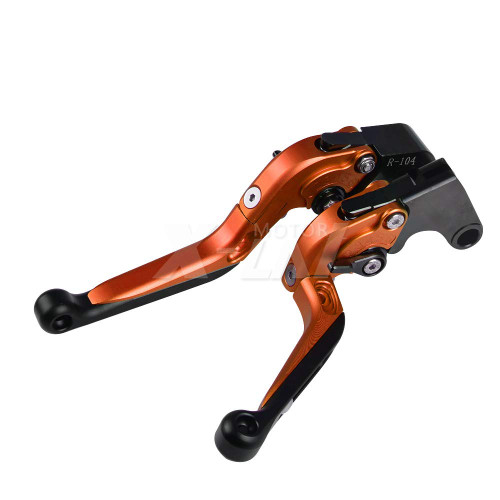 for Suzuki GSXR 600 750 2004 2005 K4 K5 GSX-R600 GSX-R750 GSXR600 GSXR750GSX-R Motorcycle CNC Brake Clutch Levers Folding Extendable (Orange)