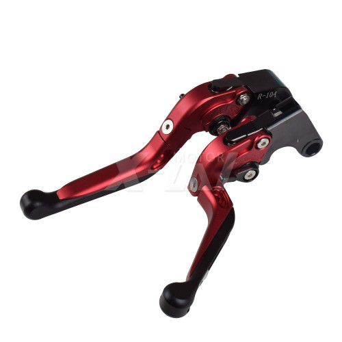KYN for Yamaha YZF R1 2004-2008, YZF R6 2005 2006 2007 2008 2009 2010 2011 2012 2013 2014 2015 2016 YZFR1 YZFR6 Motorcycle CNC Brake Clutch Levers Folding Extendable (Red)