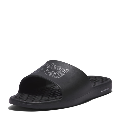 Timberland Unisex Sandal Anti-Fatigue Technology Slide, Black: Black Silver, 10 US Men Timberland Unisex Sandal Anti-Fatigue Technology Slide, Black: Black Silver, 10 US Men