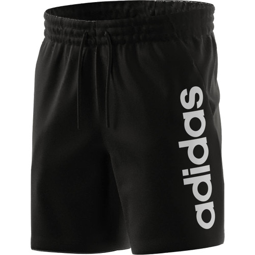 adidas Men's AEROREADY Essentials Single Jersey Linear Logo Shorts, Black, Large