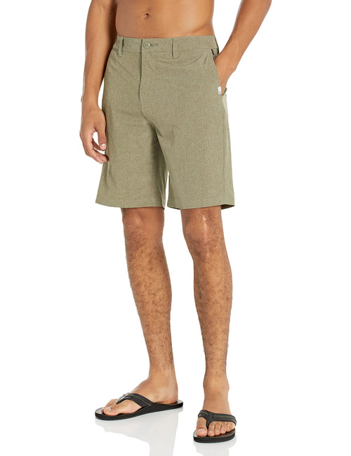 Quiksilver Men's Union Amphibian Hybrid 20 INCH Outseam Water Friendly Short, Kalamata Heather, 32