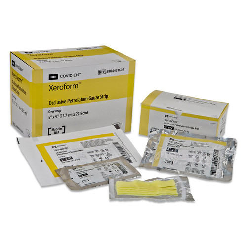COVIDIEN Xeroform Occlusive Petrolatum Overwrap Dressing Gauze 5 X 9' (#8884431605, Sold Per Piece)