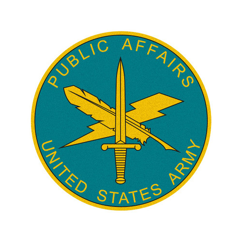 Milk Mug Designs US Army Division - Public Affairs Branch Plaque 12 inch Reflective Full Color Vinyl Decal