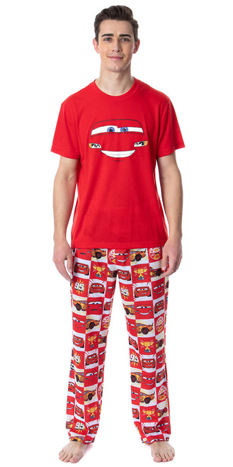 Disney Mens' Cars Movie Film Lightning McQueen Sleep Pajama Set (Medium) Multicolored Disney Mens' Cars Movie Film Lightning McQueen Sleep Pajama Set (Medium) Multicolored