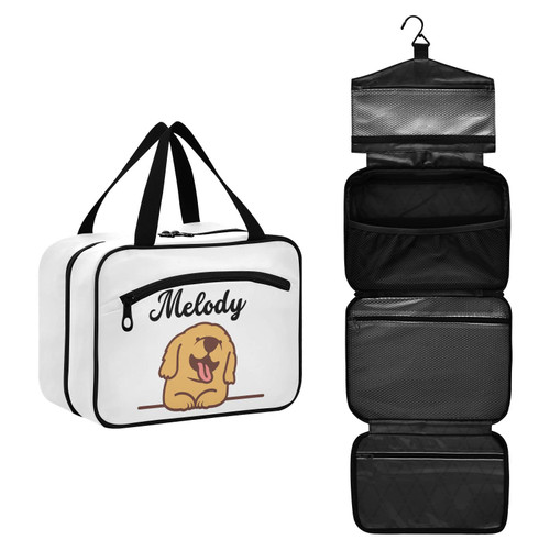 Custom Golden Retriever Dog Hanging Cosmetic Bags for Women Personalized Travel Toiletry Bag Large Waterproof Cosmetics Organizer Customized Travel Bathroom Bag for Toiletries,M Custom Golden Retriever Dog Hanging Cosmetic Bags for Women Personalized Travel Toiletry Bag Large Waterproof Cosmetics Organizer Customized Travel Bathroom Bag for Toiletries,M