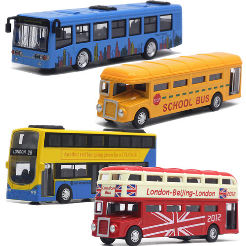 OTONOPI Bus Toys Pull Back School Bus Double Decker London Vehicles City Sightseeing Tour Bus Die Cast Metal Toy Cars Friction Powered Play Vehicle Toy Set for Kids 4 Pack OTONOPI Bus Toys Pull Back School Bus Double Decker London Vehicles City Sightseeing Tour Bus Die Cast Metal Toy Cars Friction Powered Play Vehicle Toy Set for Kids 4 Pack