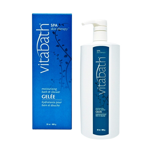 Vitabath Spa Skin Therapy Moisturizing Bath & Shower Gel Wash Nourishing Replenishing Oils Deeply Hydrate Dry Skin - Reviving Body Cleanser & Foaming Gelee Bath - Cruelty-Free - 21 oz