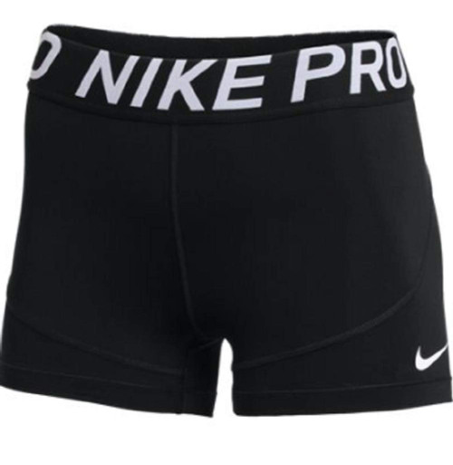 Nike Womens Pro 3 Inch Compression Shorts (Black, Medium)