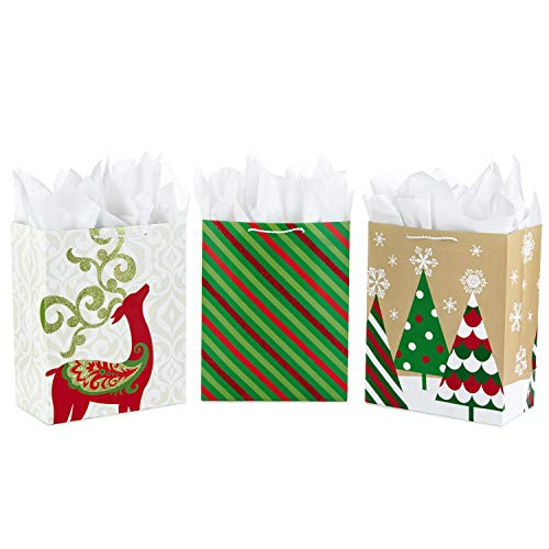 Hallmark Large Christmas Gift Bag Assortment with Tissue Paper, Red and Green (Pack of 3) Hallmark Large Christmas Gift Bag Assortment with Tissue Paper, Red and Green (Pack of 3)