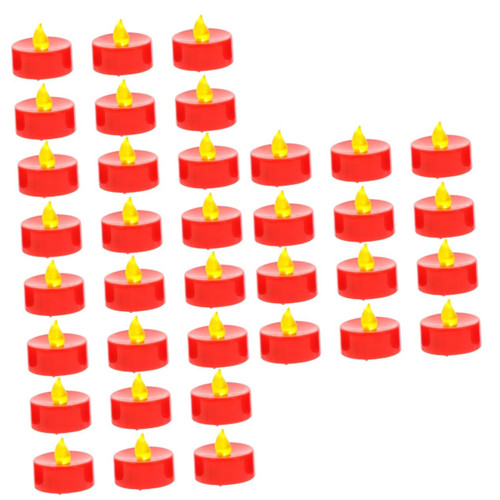 Uonlytech 36 pcs Electronic Candle Light Easter tealight Candles LED Tea Lights flameless Tea Lights Home Decoration Household Decor Remote Controlled Light Bulbs Romantic Candle Lamp Mini