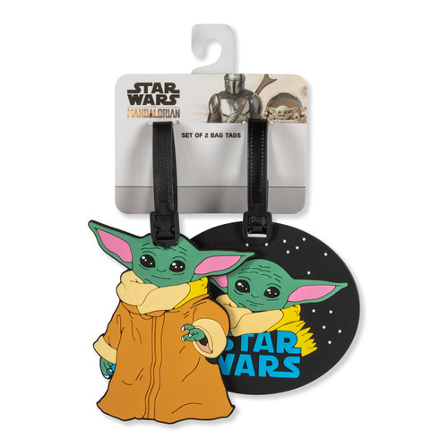 Disney Peers Hardy Star Wars Baby Yoda 2 Piece Luggage Tags