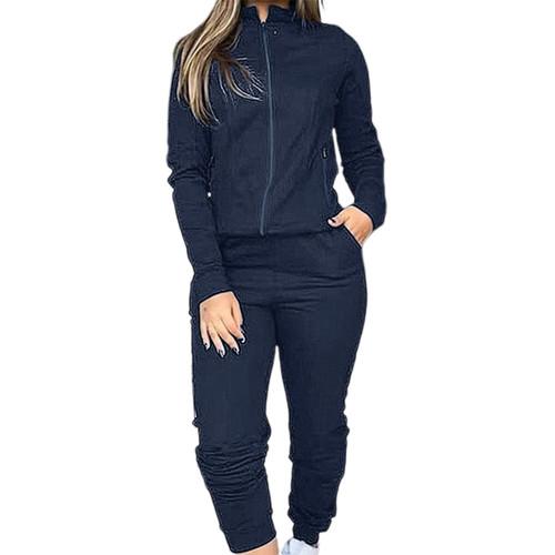 PTOLOCIF Womens Jogging Suits Sets Long Sleeve Zip up Hoodie Jacket Sweatsuits Casual Sweatsuits Solid Tracksuit