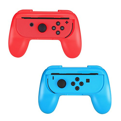 Myriann Nintendo Switch Joy-Con Grip, Pack of 2 Wear-resistant Joy-con Handle for Nintendo Switch (Red+Blue)