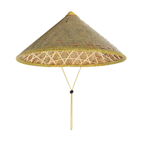 Queenbox Asian Bamboo Coolie Hat,Japanese Weave Straw Hat,Vietnamese Farmer Hat