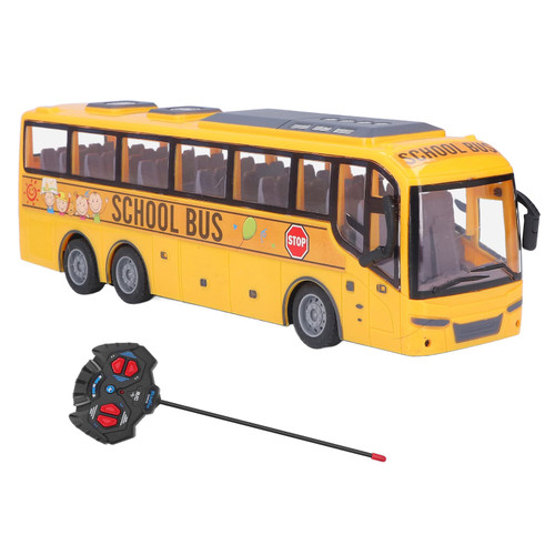 plplaaoo Double Decker Bus, School Bus Toy,Remote Control School Bus, RC School Bus,Remote Control Bus Children Simulated LED Light RC School Bus Electronic Vehicle Toy Birthday Gift
