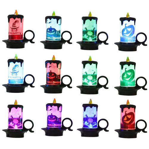 DOITOOL 12pcs Candle Light LED Night Light Desk Topper Taper Candles Fake Candles Light Decoration for Home Halloween Candle Lamp Plastic Creative Candle Lamps Candle Lights LED