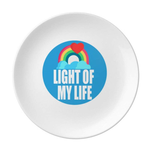 Mother Loves Life Plate Decorative Porcelain Salver Tableware Dinner Dish