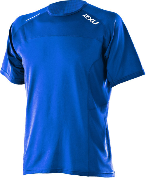 2XU Men's Carbon X-Short Sleeve Top, Electric Blue, XX-Large