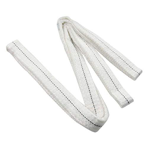 LDEXIN 2M 6.56Ft Eye to Eye White Polyster Webbing Lifting Slings Tow 6,400 lbs Load Capacity Heavy Duty Lifting Sling Moving Straps