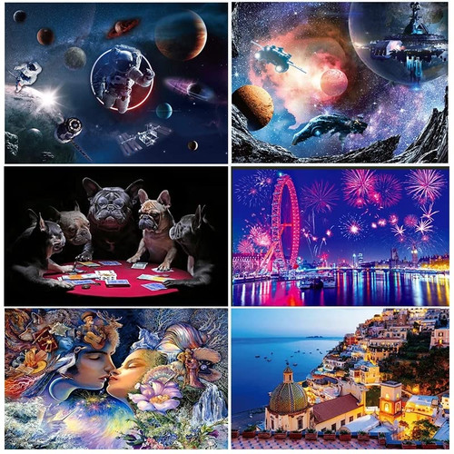 Puzzles for Adults 1000 Piece Jigsaw Puzzle Educational Intellectual Decompressing Fun Family Game for Kids Adults