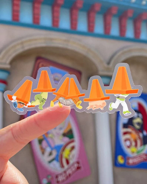 Sticker Cute, Beautiful Toys Crossing Transparent, Cute Pixar Toy Story Woody Buzz Decal, Laptop Sticker, Planner Water Bottle Cell Phone Sticker