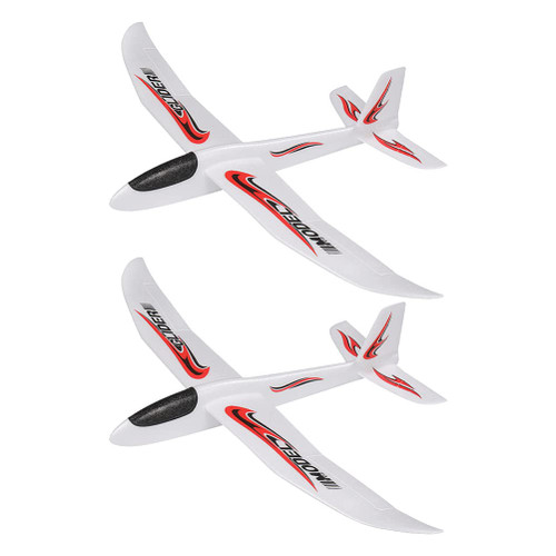 Ipetboom 2Pcs Foam Airplanes for Kids, Plane Foam Airplane Toys Flight Model Glider Plane Flying Toy Manual Throwing Foam Planes Outdoor Toys for Boys Girls, 60x99x15.5cm