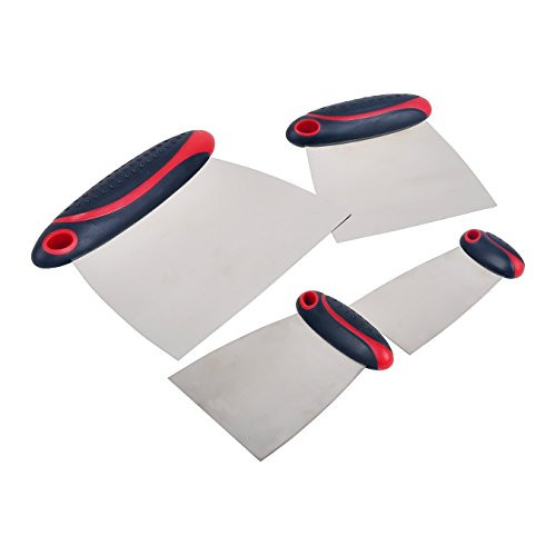 KING Automotive Body Filler Spreader, 2" Spreader, 3" Spreader, 4" Spreader, and 6" Spreader (4-PC Set)
