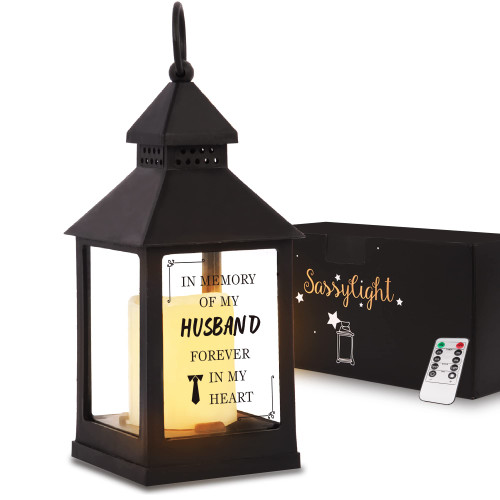 Memorial Gifts for Loss of Husband with Memorial Lantern, Sympathy Gifts for Loss of Husband, Bereavement Gift for Loss one.