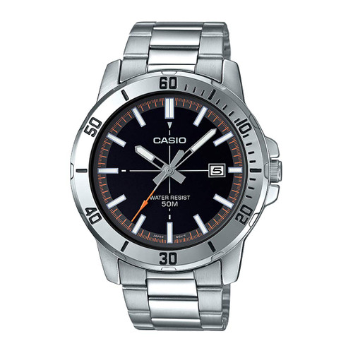 Casio MTP-VD01D-1E2V Men's Enticer Stainless Steel Black Dial Casual Analog Sporty Watch Casio MTP-VD01D-1E2V Men's Enticer Stainless Steel Black Dial Casual Analog Sporty Watch