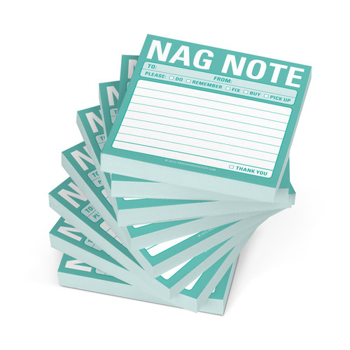 8-Pack Knock Knock Nag Note Sticky Notes, to Do List Notepads, 3 x 3-inches, 100 Sheets Each