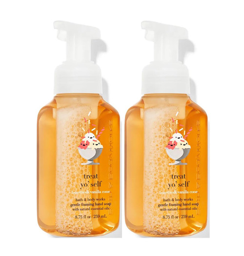 Bath and Body Works Boardwalk Vanilla Cone Gentle Foaming Hand Soap 8.75 Ounce 2-Pack (Boardwalk Vanilla Cone)