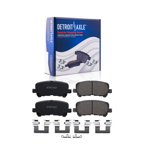 Detroit Axle - Rear Ceramic Brake Pads Replacement for Acura MDX ZDX Honda Odyssey Pilot - 2pc Set