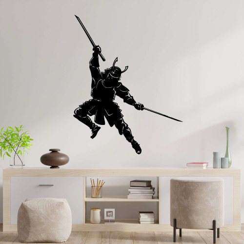 22x28 inches Ninja Wall Decal - Fighter Martial Arts Warrior Karate Samurai Japan Vinyl Wall Decal for Boys Girls - Room Bedroom Living Room Shop Art Sticker Decoration ADNNJ17