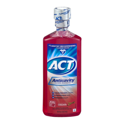 ACT Anticavity Fluoride Rinse Cinnamon 18 oz (Pack of 5) ACT Anticavity Fluoride Rinse Cinnamon 18 oz (Pack of 5)