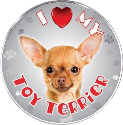 iLeesh I Love My Toy Terrier Reflective Decal