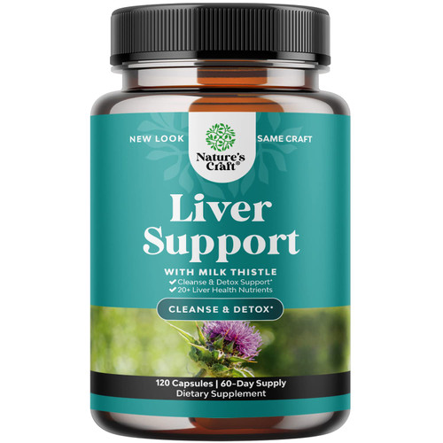 Liver Cleanse Detox & Repair Formula - Herbal Liver Support Supplement with Milk Thistle Dandelion Root Turmeric and Artichoke Extract for Liver Health - Silymarin Milk Thistle Liver Detox 120 Count