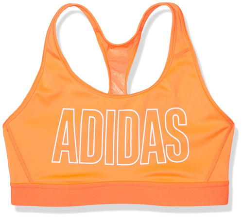 adidas Women's Don't Rest Alphaskin Sport Branded Bra Solar Red XX-Small