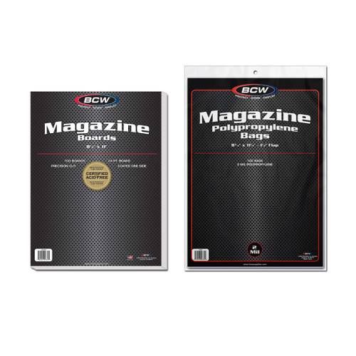 BCW Magazine Bag and Backing Board - 100 ct