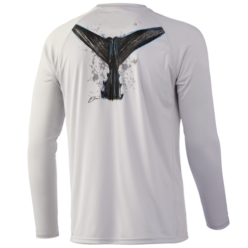 HUK Men's Standard KC Pursuit Long Sleeve Sun Protecting Fishing Shirt, Tuna Tail-Oyster, XX-Large