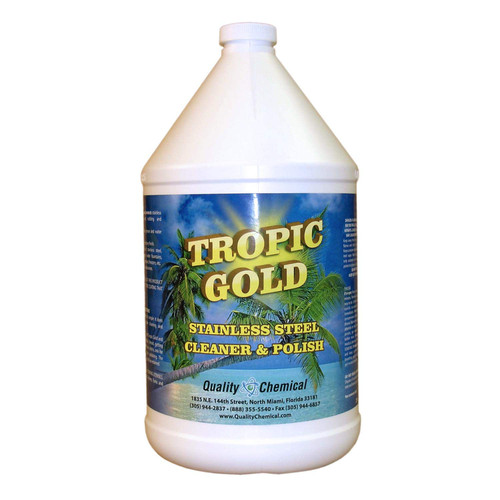 Quality Chemical Tropic Gold Stainless Steel Cleaner and Polish - Magic Cleaner and Polish for Stainless Steel, Perfect Sink Stainless Steel Cleaner - 128 oz (Pack of 1)