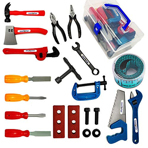 KEJIH 20 Pieces Kids Tool Set Toy, Educational Pretend Play Toys, Come With a Handy Storage Box KEJIH 20 Pieces Kids Tool Set Toy, Educational Pretend Play Toys, Come With a Handy Storage Box