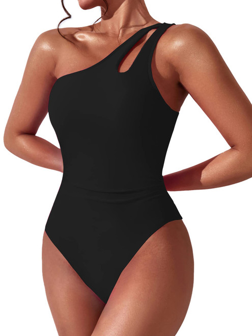 BEILON one Piece Swimsuit (as1, Alpha, x_l, Regular, Regular, Black)