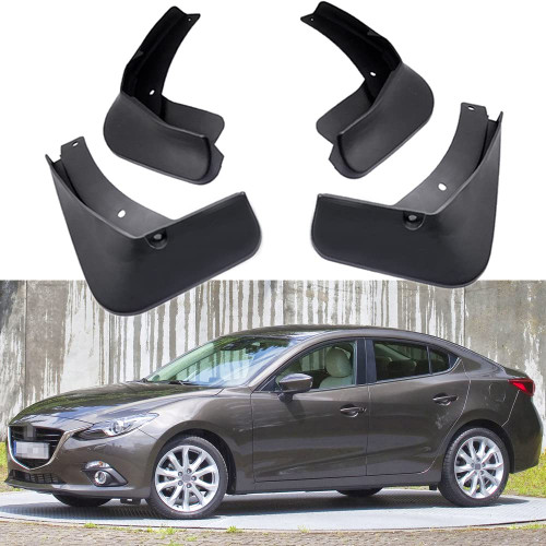 SPEEDLONG Car Mud Flaps Splash Guards Fender Mudguard Compatible with Mazda 3 Sedan 4-Door 2014 2015 2016 2017 2018