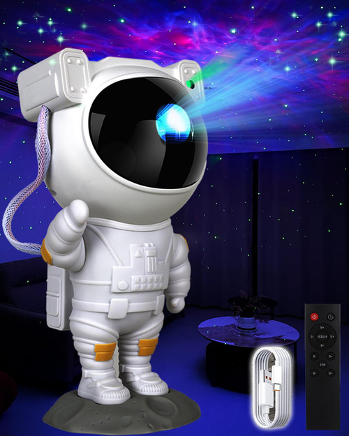 FLEWKEN Astronaut Projector - Star Projector Galaxy Night Light, Starry Nebula Ceiling LED Lamp with Timer and Remote, Galaxy Light Projector for Kids Bedroom Decor